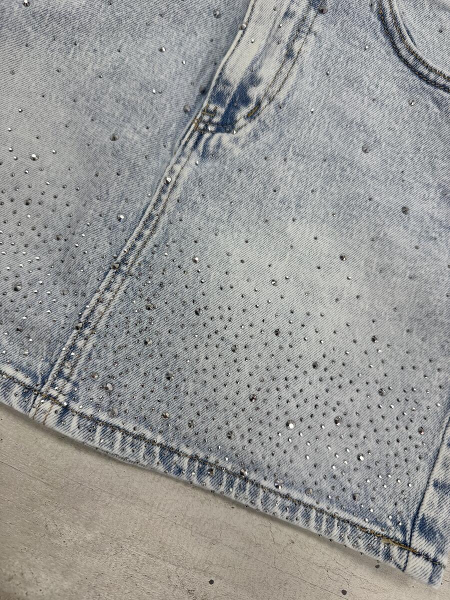 NOVITÀ Mini gonna in denim brillantini LAVAGGIO CHIARO