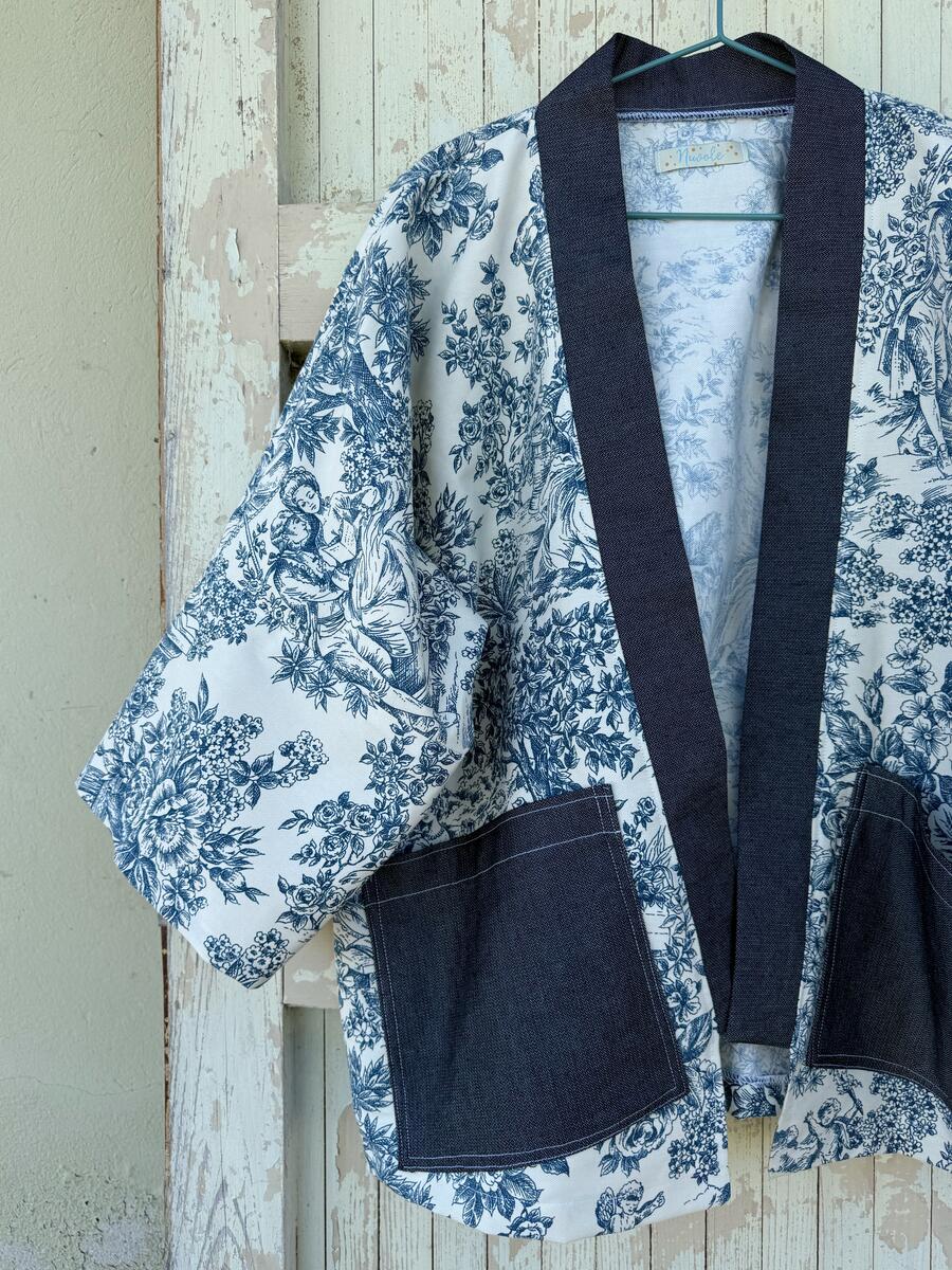 Kimono toile de jouy
