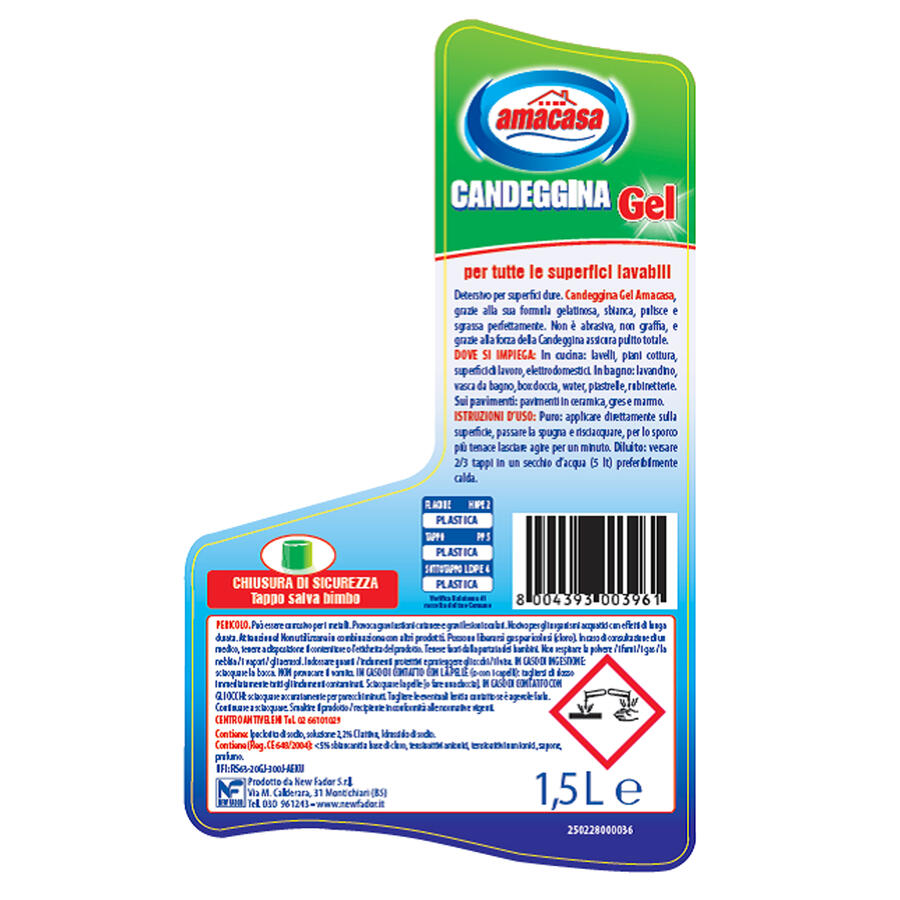 Candeggina Igienizzante GEL 1500 ml AMACASA