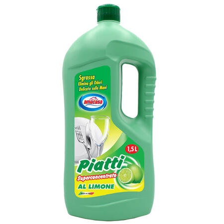 Detersivo Piatti AMAPIATTI al Limone 1500 ml AMACASA