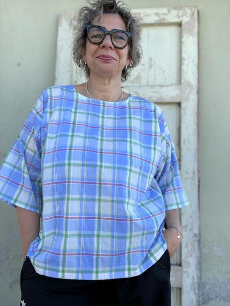 Camicia quadri pastello