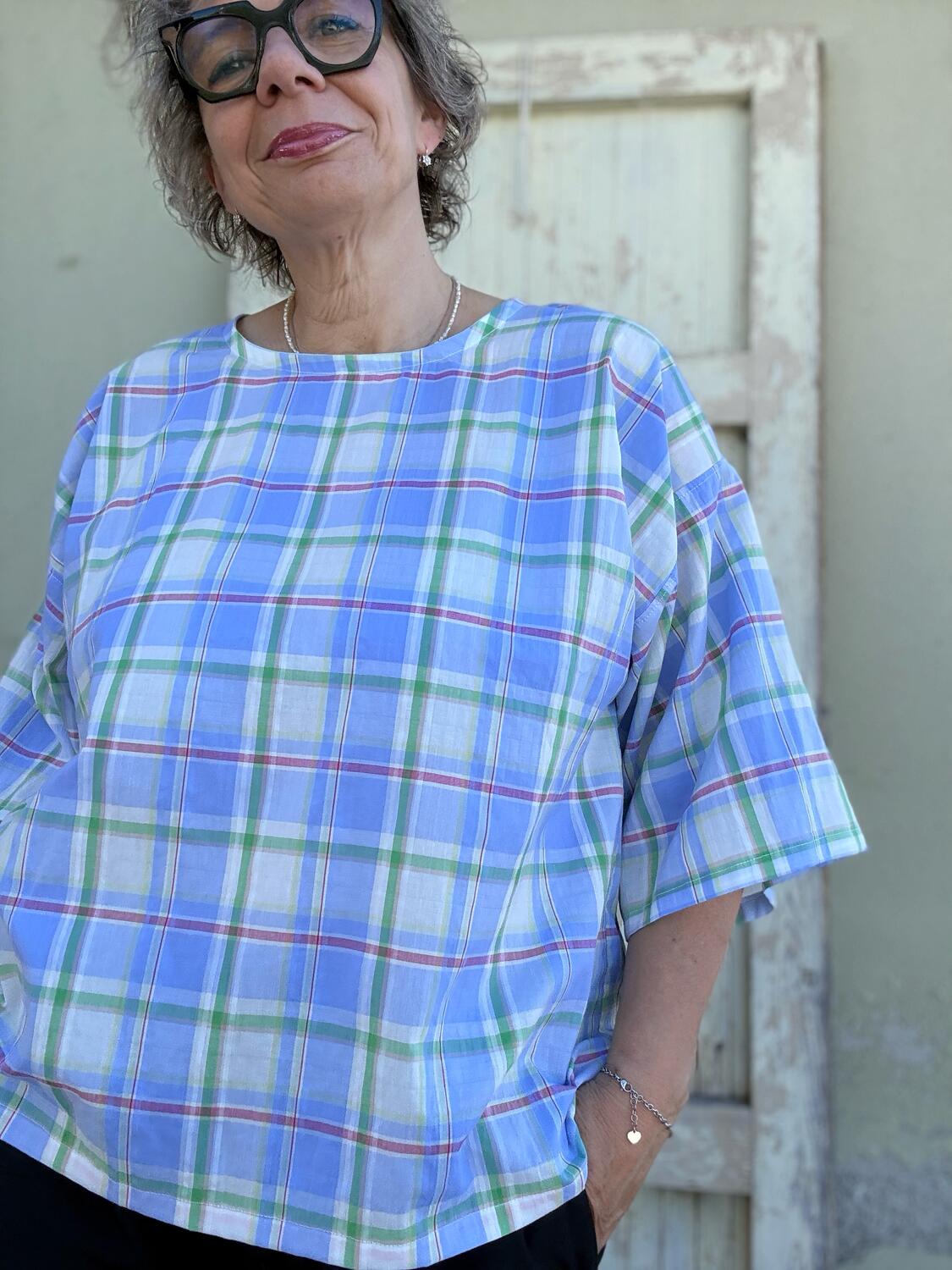 Camicia quadri pastello