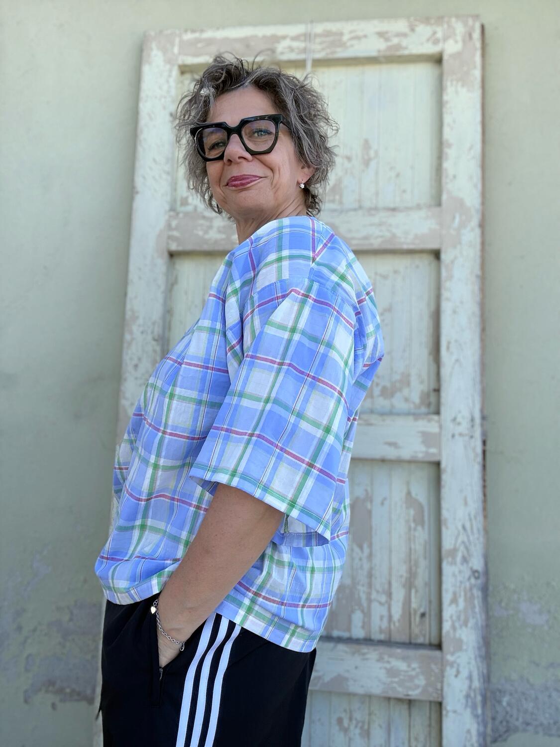 Camicia quadri pastello