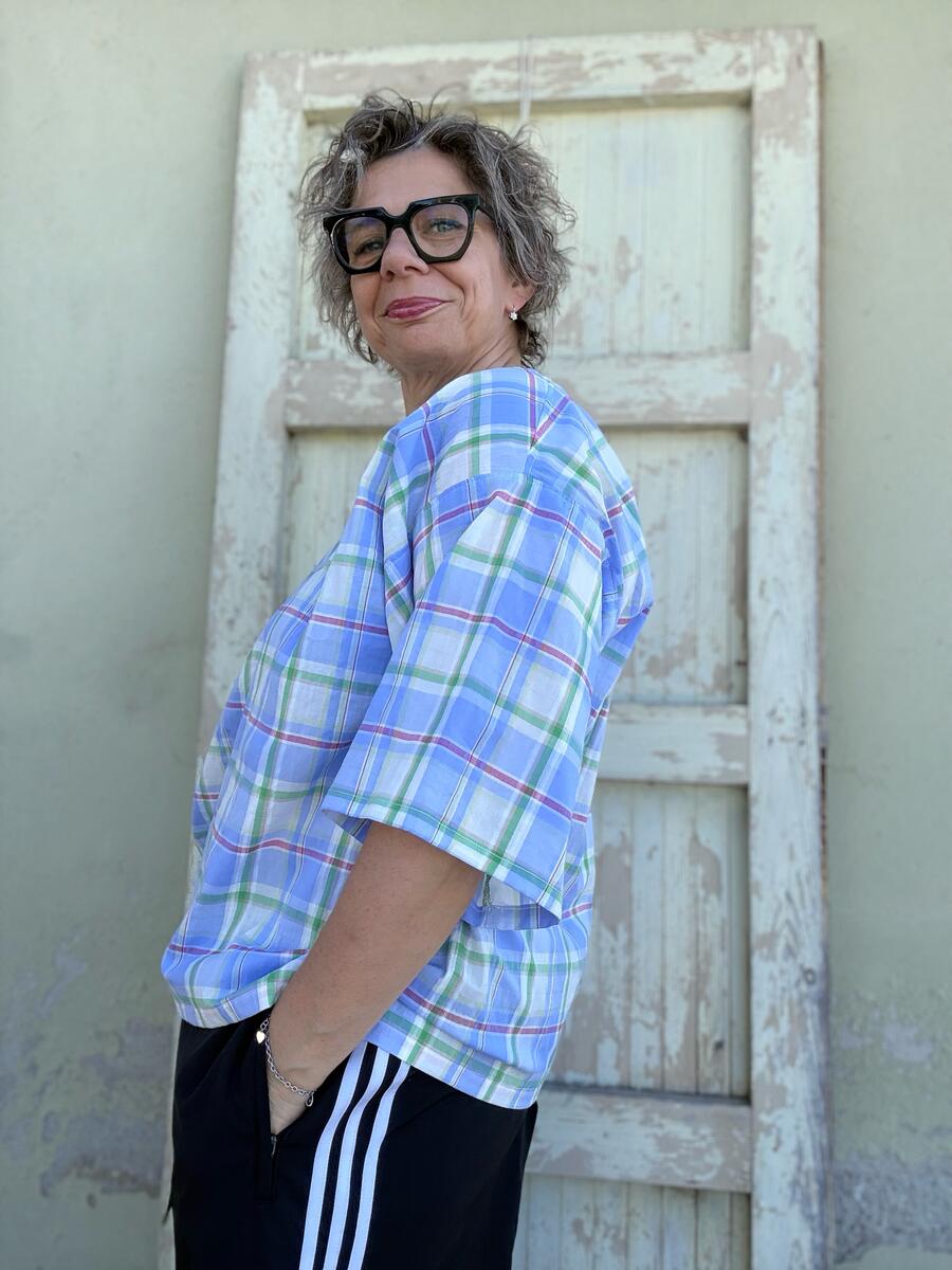 Camicia quadri pastello