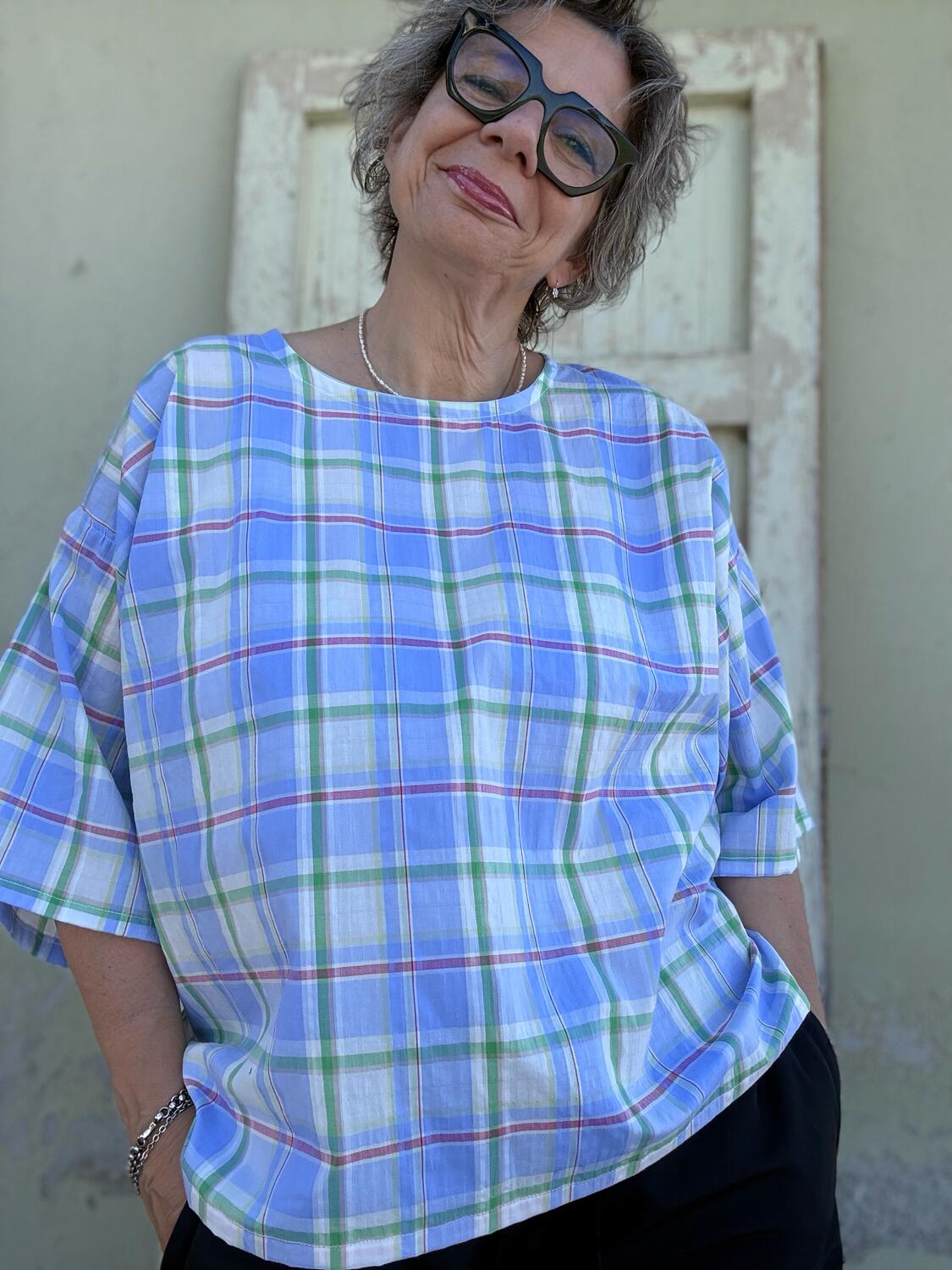Camicia quadri pastello
