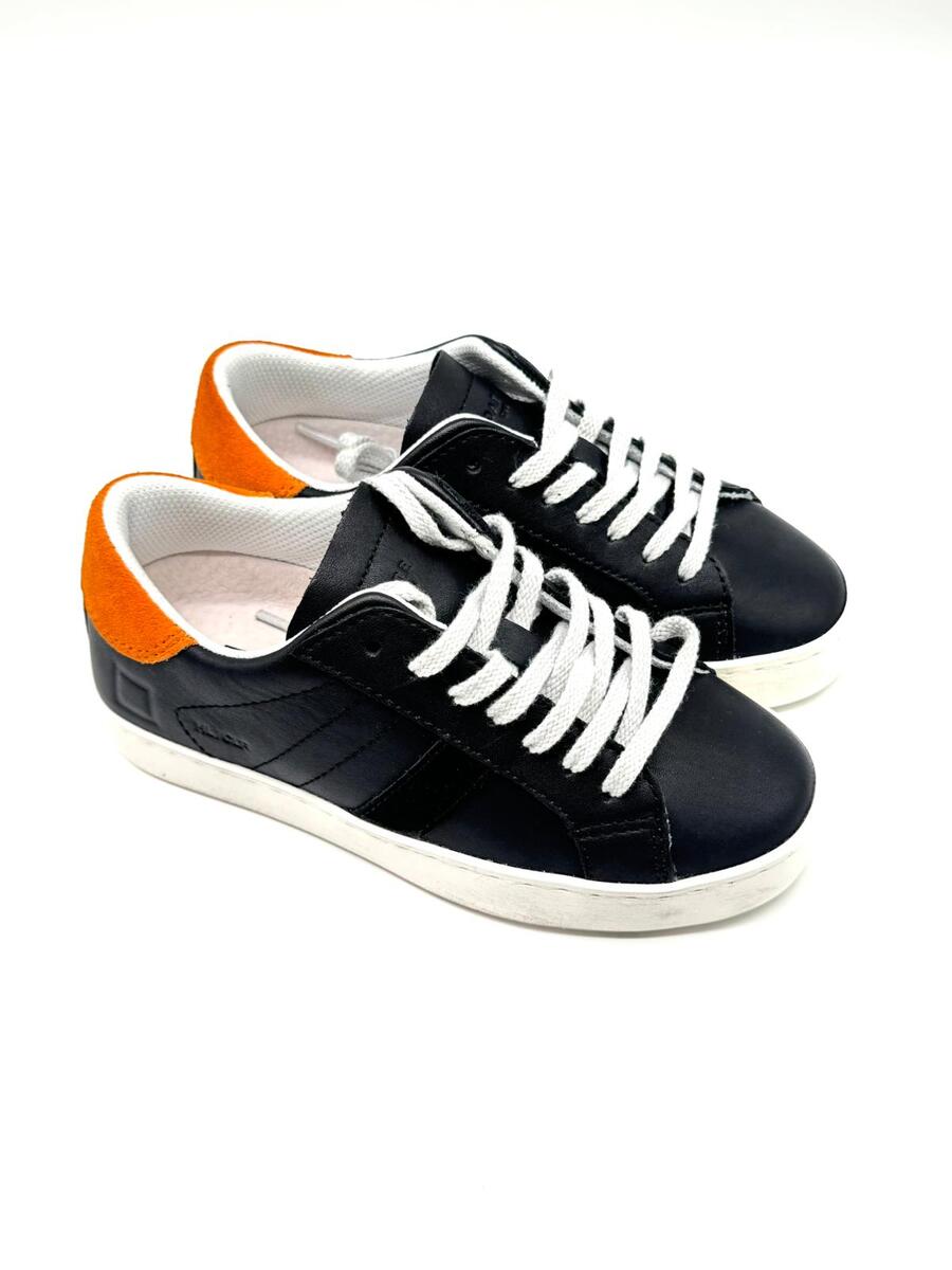 D.A.T.E. Sneaker Hill Low kids nero/arancione