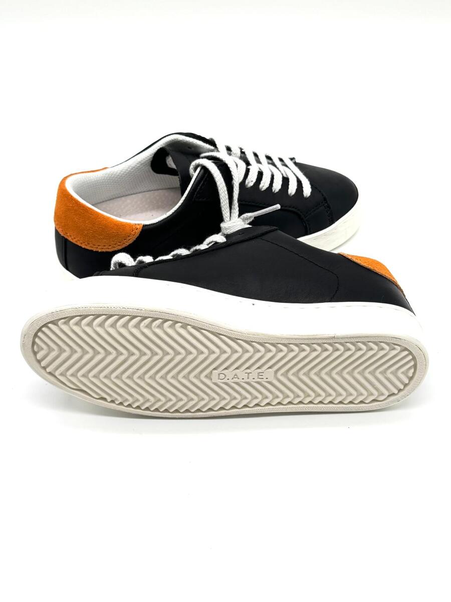 D.A.T.E. Sneaker Hill Low kids nero/arancione