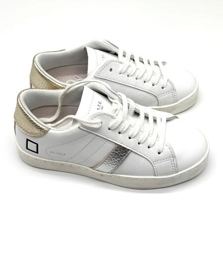 D.A.T.E. Sneaker Hill Low kids bianche/platino