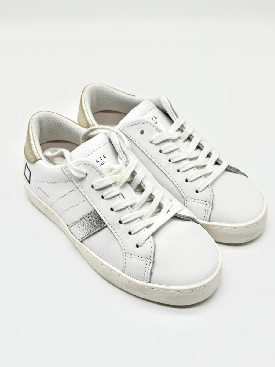 D.A.T.E. Sneaker Hill Low  kids  bianche/platino
