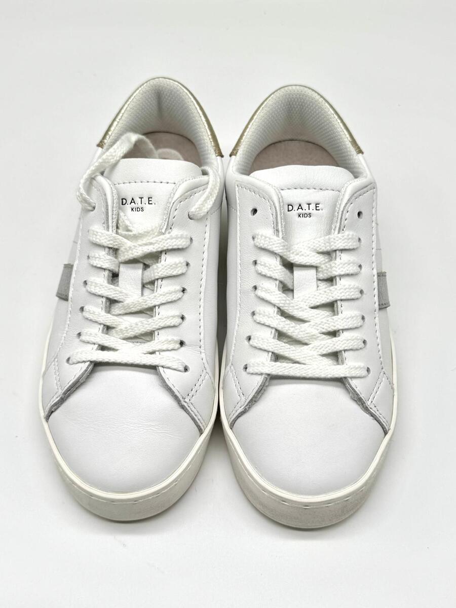 D.A.T.E. Sneaker Hill Low  kids  bianche/platino