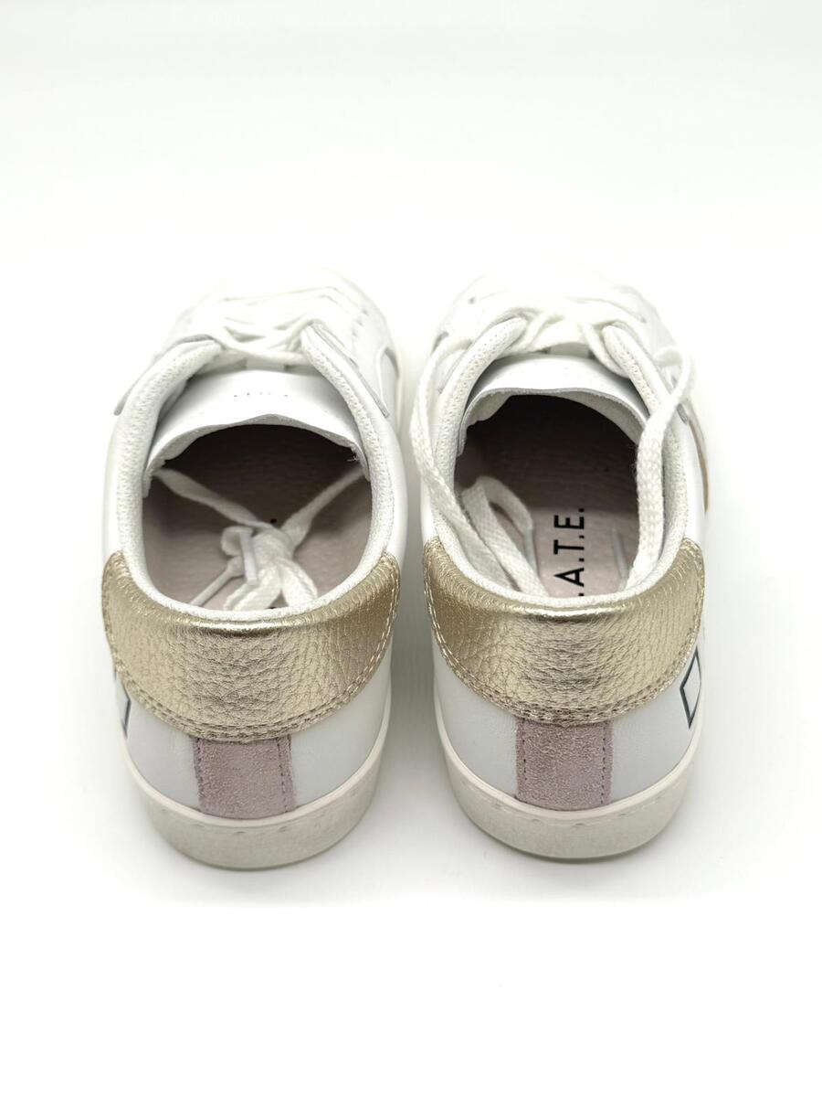 D.A.T.E. Sneaker Hill Low  kids  bianche/platino