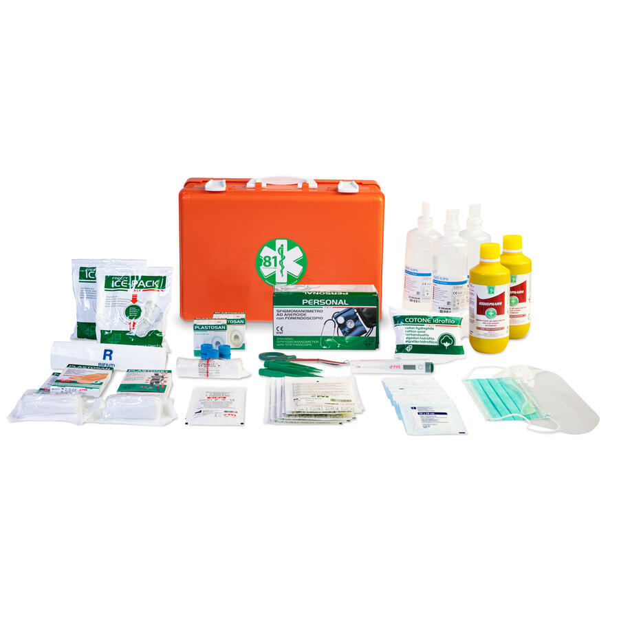 Valigetta PRONTO SOCCORSO Arancio "MEDIC 2" oltre 3 persone PVS