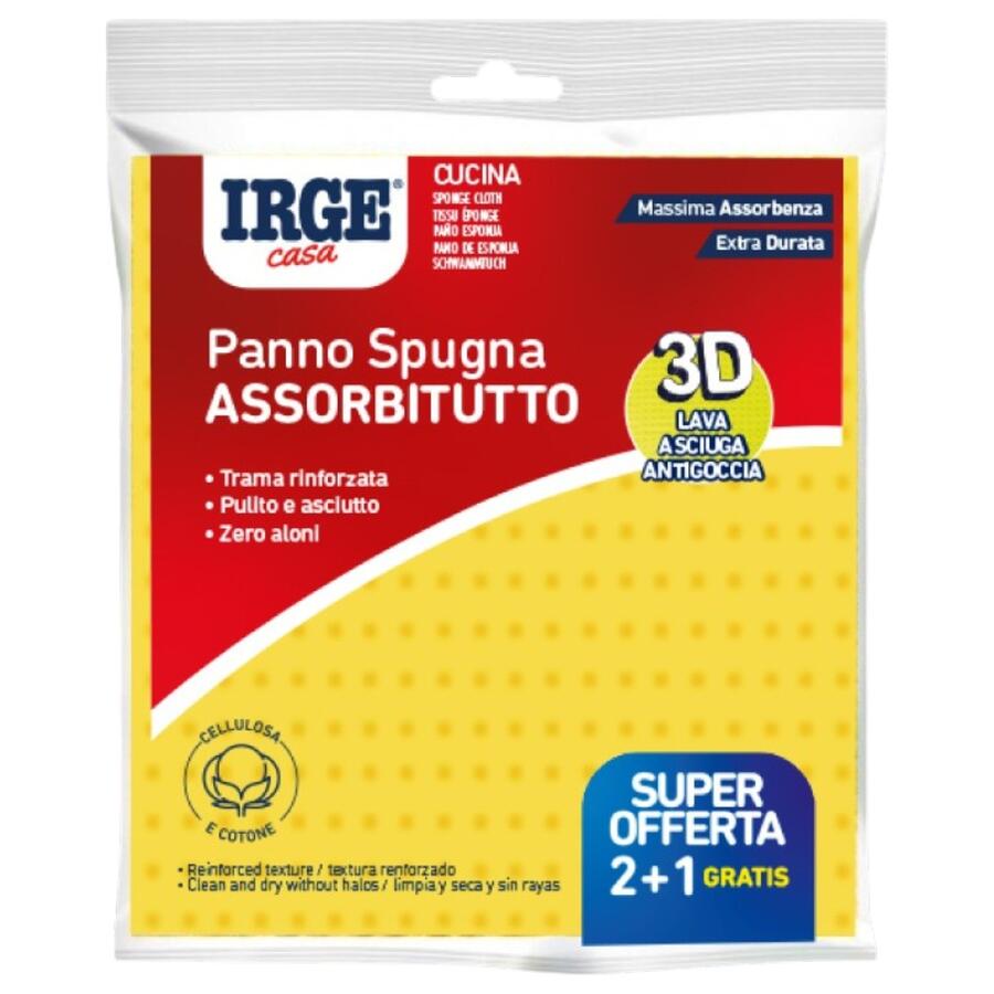 IRGE PANNOSPUGNA 16X18 CM 3 PEZZI (Confezione da 12 pezzi) 