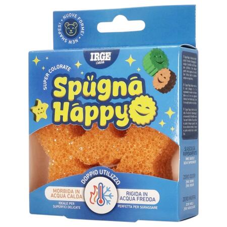IRGE SPUGNA HAPPY SCRUB 10X13X3 CM (Confezione da 12 pezzi) 