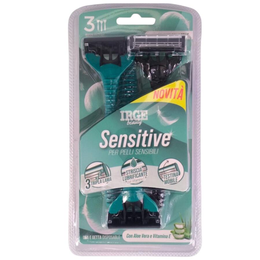 IRGE RASOIO SENSITIVE 3 LAME 3 PEZZI (Confezione da 12 pezzi) 