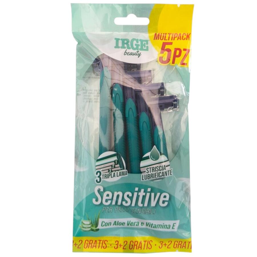 IRGE RASOIO SENSITIVE 3 LAME 5 PEZZI (Confezione da 10 pezzi) 