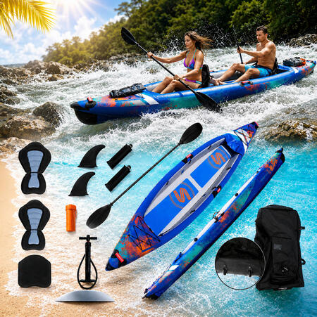 Kayak gonfiabile biposto SKF Skatinger Interstellar - 410 cm - completo accessori