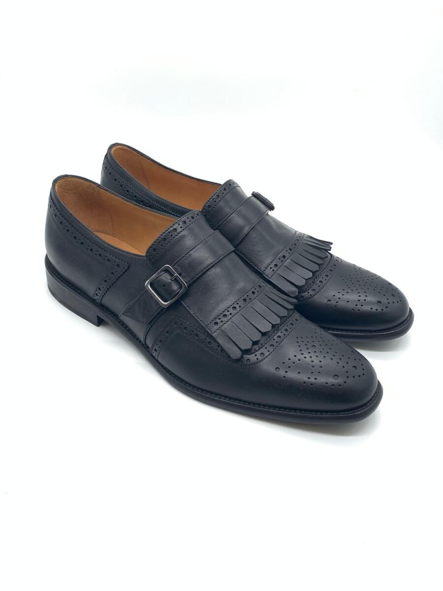  Mocassino Triver Flight Modello monk in vitello nero