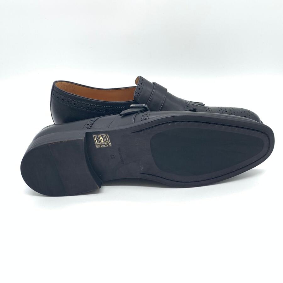  Mocassino Triver Flight Modello monk in vitello nero