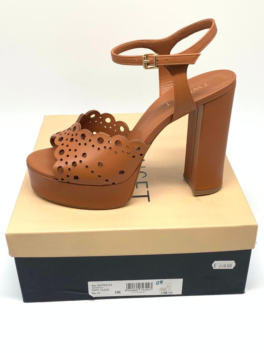 Twinset Milano Sandalo con tacco alto plateau