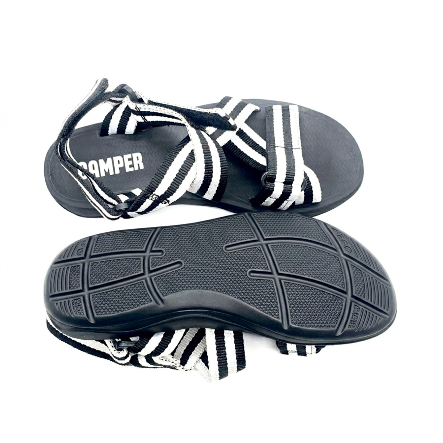 Camper Sandalo match nero e bianco