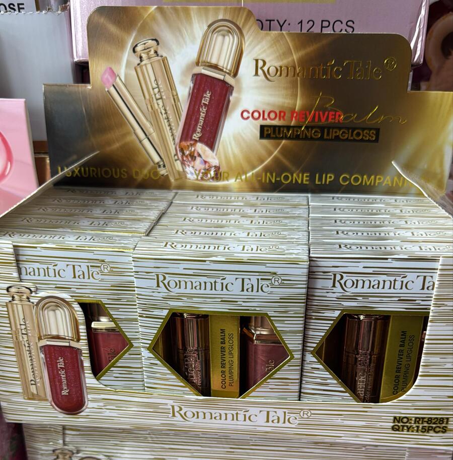 ROMANTIC TALE COLOR REVIER BALM PLUMPING LIPGLOSS [Conf. da 15 kit]