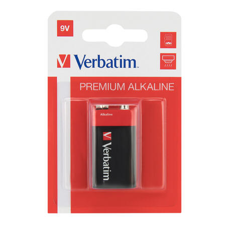 Batteria Alkalina TORCIA 9V VERBATIM