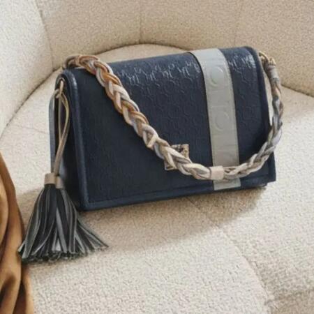 Borsa a tracolla con patta tricolore