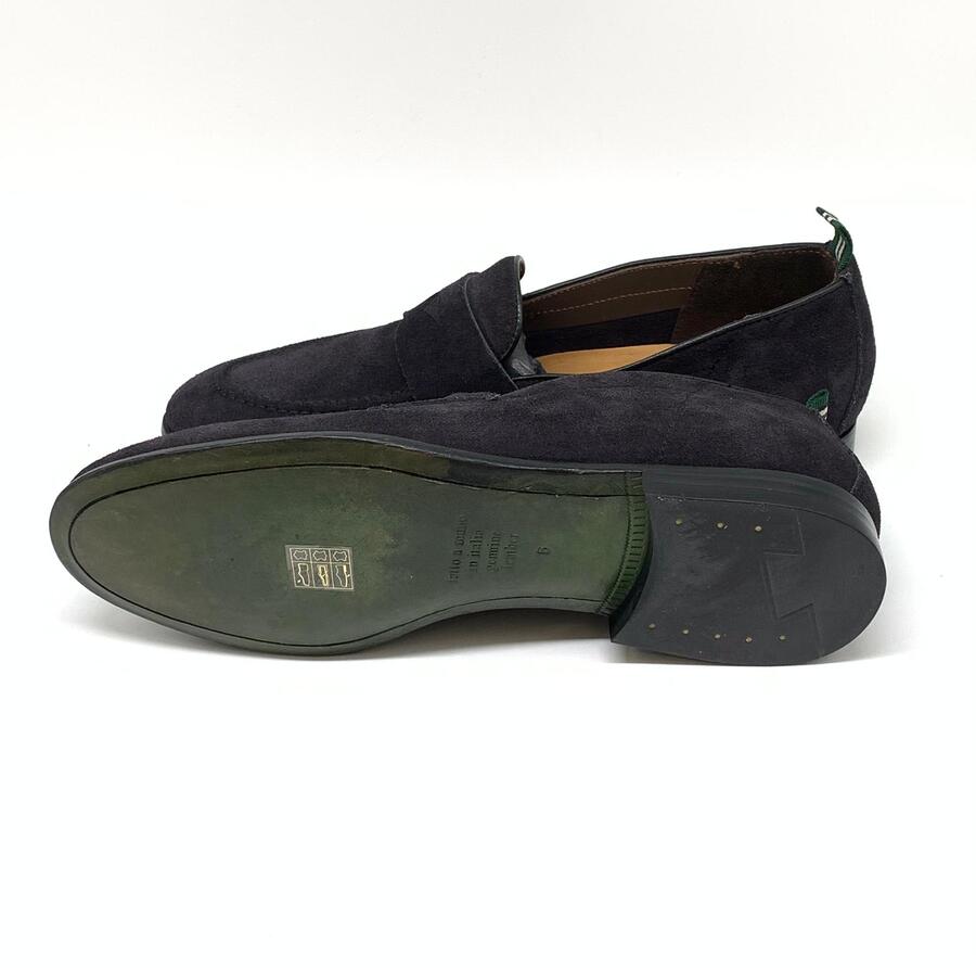 Green George Mocassino classico in camoscio blu notte