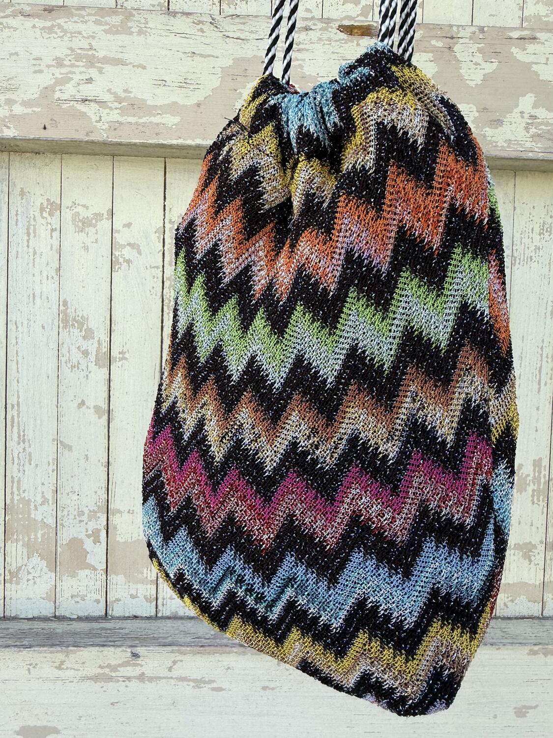 Secchiello zig zag nero 