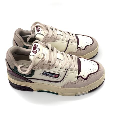Autry clc low wom wht/burgundy