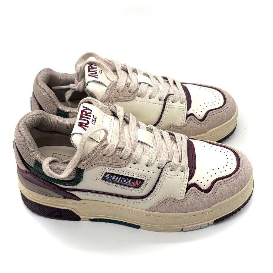 Autry clc low wom wht/burgundy