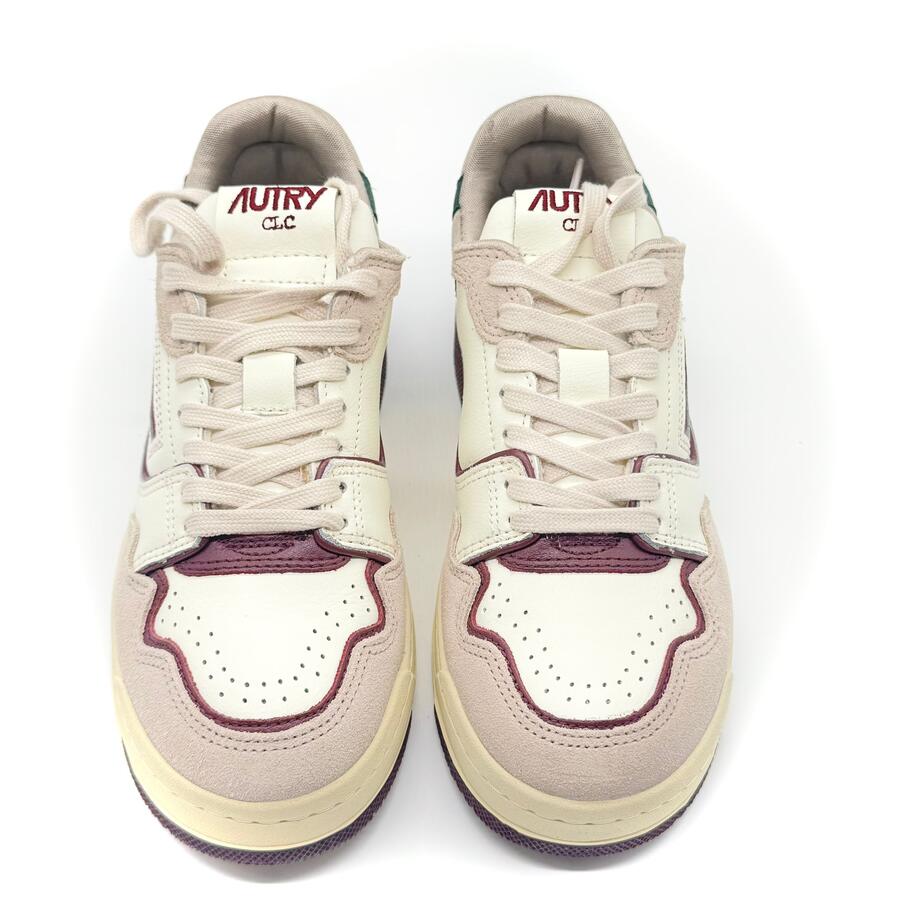 Autry clc low wom wht/burgundy