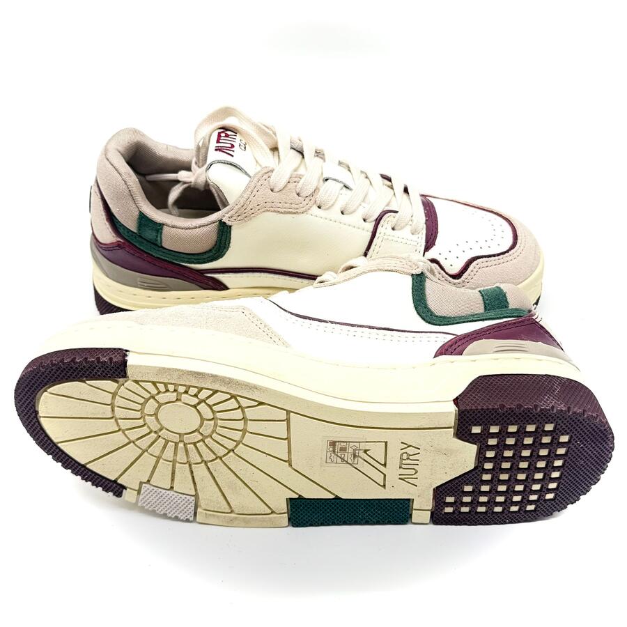 Autry clc low wom wht/burgundy