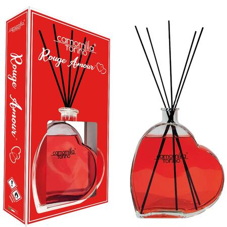 CAMOMILLA TORINO DIFFUSORE AMBIENTE CUORE 200 ML ROUGE AMOUR BACCARAT 