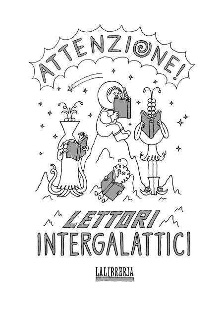 T SHIRT LALIBRERIA - Attenzione! Lettori intergalattici