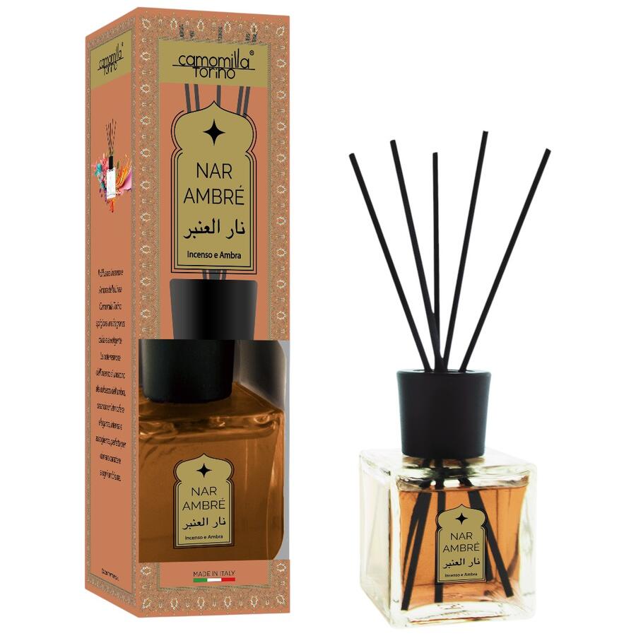 CAMOMILLA TORINO DIFFUSORE AMBIENTE CUBO LINEA ARABA 200 ML NAR AMBRE'