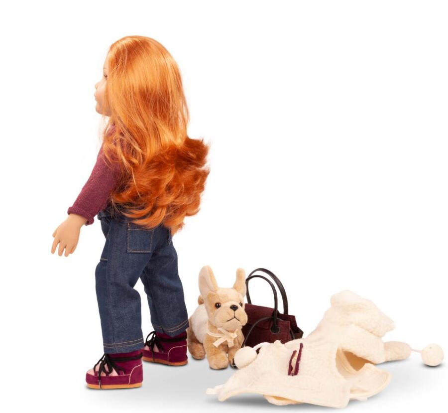 Bambola in Vinile Hannah e il suo cane completa di cagnolino in peluche Edizione Numerata Originale di Gotz SOTTOCOSTO