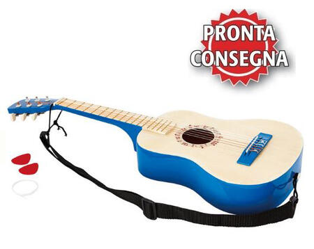 Chitarra in Legno per Bambini Colore Azzurro Hape SOTTOCOSTO