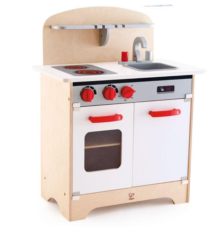 Cucina Multifunzione da Chef Gourmet Bianca  in Legno Hape SOTTOCOSTO