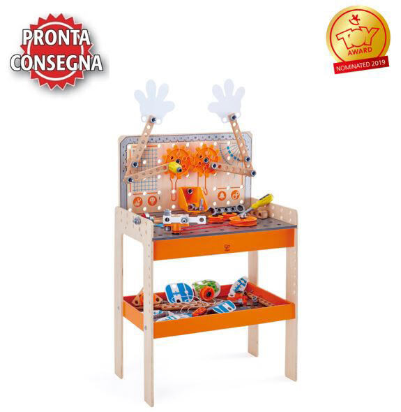 Banco Da Lavoro Deluxe Scientifico Workbench 79 Pezzi in Legno Hape - SOTTOCOSTO 