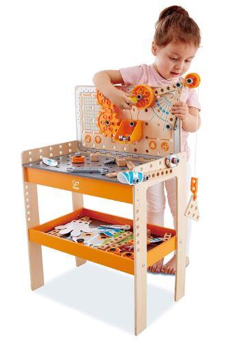 Banco Da Lavoro Deluxe Scientifico Workbench 79 Pezzi in Legno Hape - SOTTOCOSTO 