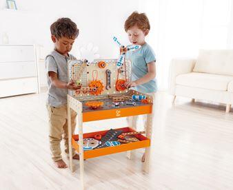 Banco Da Lavoro Deluxe Scientifico Workbench 79 Pezzi in Legno Hape - SOTTOCOSTO 