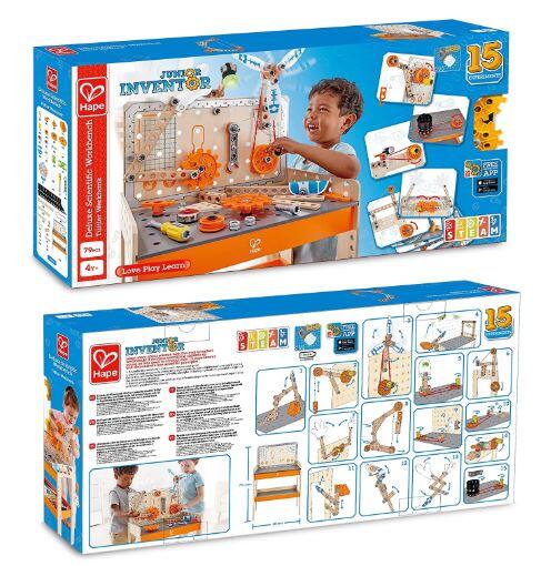 Banco Da Lavoro Deluxe Scientifico Workbench 79 Pezzi in Legno Hape - SOTTOCOSTO 