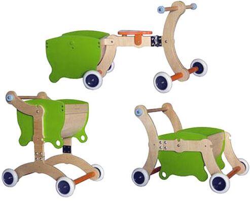 Girello Cavalcabile e Carrello in legno per Bambini Grow UP di Mishi Design SOTTOCOSTO