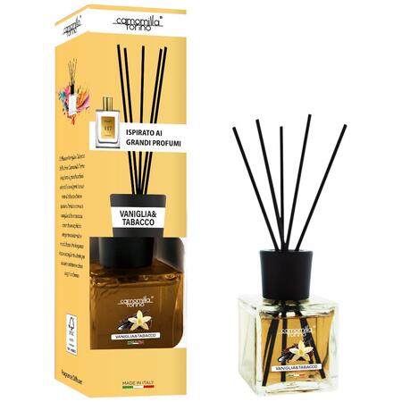  CAMOMILLA TORINO DIFFUSORE AMBIENTE CUBO 200 ML TABACCO E VANIGLIA
