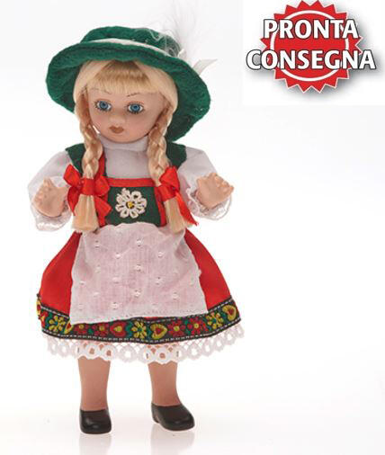 Bambola da Collezione e da Soprammobile in Porcellana Vestito Tirolese  RF Collection   SOTTOCOSTO