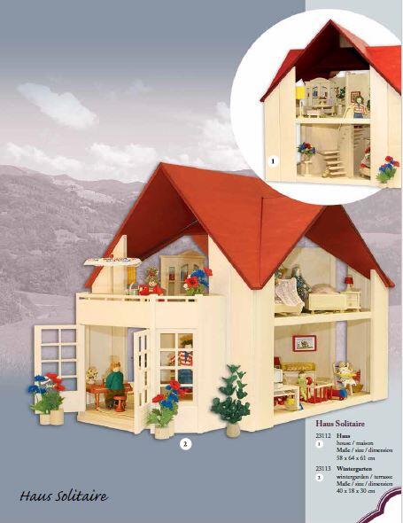 Casa delle Bambole in Legno "Singola Solitair" di Rulke Holzspielzeug SOTTOCOSTO
