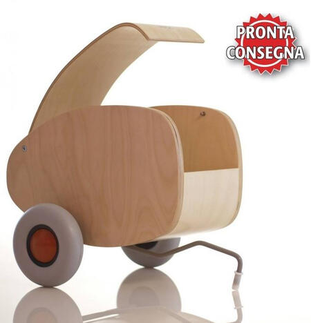Rimorchio per Tricicli in Legno Naturale per Bambini "Lorette" di Sirch  SOTTOCOSTO