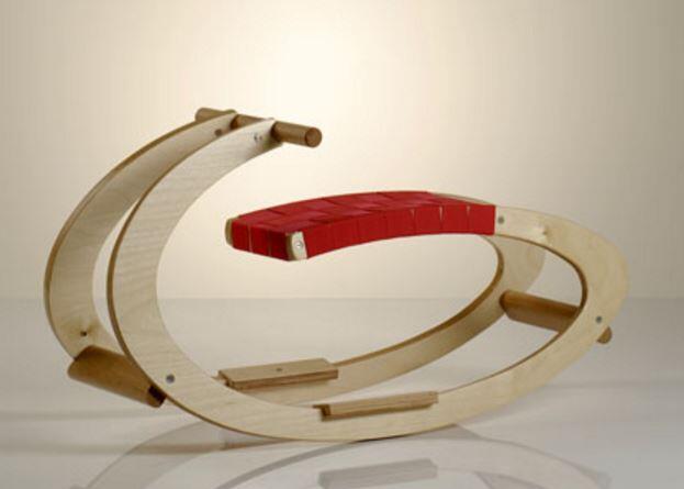 Dondolo in Legno Naturale per Bambini "Olga" di Srich   SOTTOCOSTO